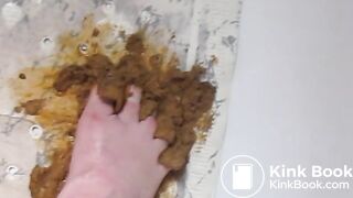 feet playing with shit