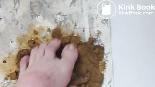feet playing with shit