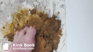 feet playing with shit