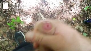 Cumshot in the Woods