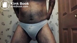 Pooped in Striped Panties