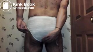 Pooped in Striped Panties