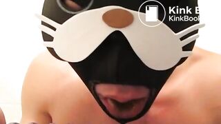 Young Gay Asian pig drink n Eat own piss Enima, Shit, Puke