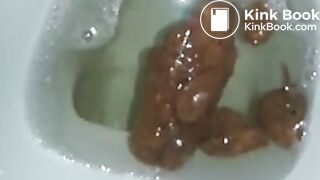 slow poop in pieces