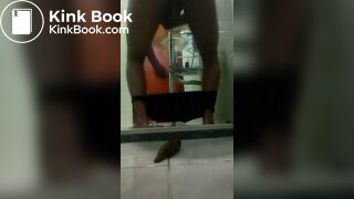 Pooping in the bathroom floor