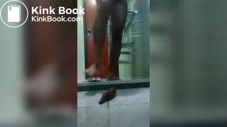 Pooping in the bathroom floor