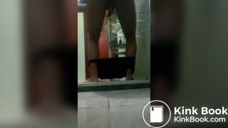 Pooping in the bathroom floor