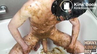 Toilet Slave Humiliates Himself in Bathtub