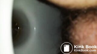 Hairy wife shitting in toilet On shittytube