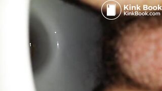 Hairy wife shitting in toilet On shittytube