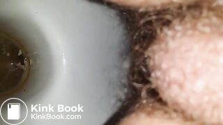 Hairy wife shitting in toilet On shittytube