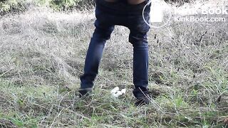 18yo boy shits and pisses outdoors