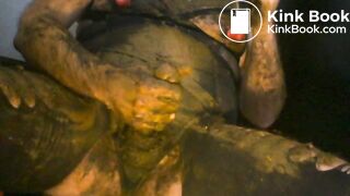 smeared in shit while dressed like a pro