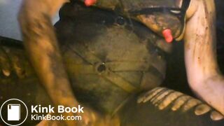 smeared in shit while dressed like a pro