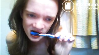 Sissy J and her toothbrush