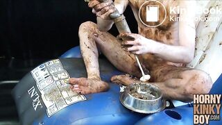 Scat Repacking on Play Chair