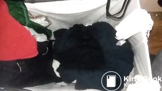 Pissing on dirty clothes