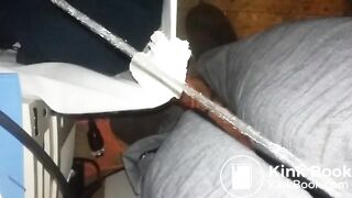 Pissing on dirty clothes