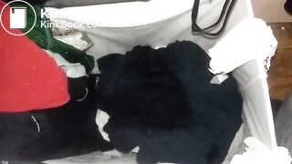 Pissing on dirty clothes