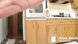 HUGE standing shit, asshole inspection and wiping