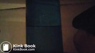 Pooping In Blue Container