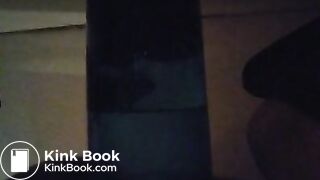 Pooping In Blue Container