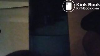 Pooping In Blue Container
