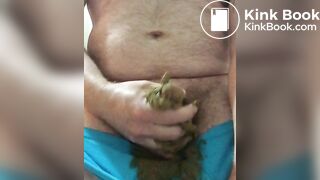 shit in shorts and jack off