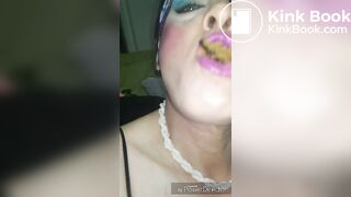 Scatqueenleila eating big pille