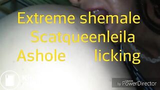 Scatqueenleila licking ashole