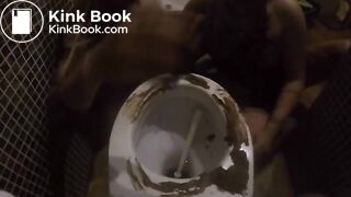 housbands at the toilet