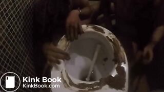 housbands at the toilet