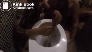 housbands at the toilet