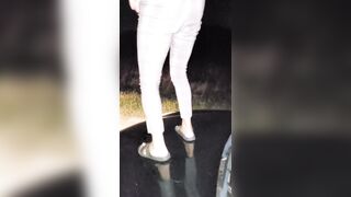 Desperation Pee - Coworker lets me Piss on his dirty car going home!