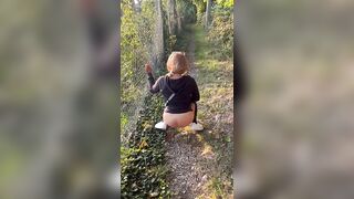 outdoor and public redhead pissing for you