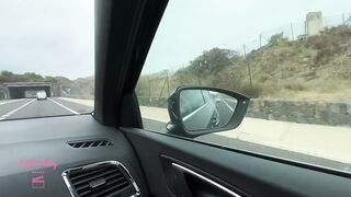 She makes me cum while she drives a car. She tastes my cum!!
