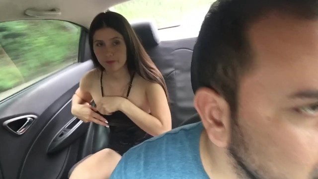 beautiful dancer changes in the back seat of the uber