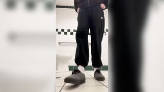 POV- messy public piss … I didn’t take the panties