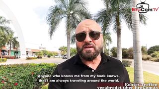 Real street meeting and immediate fuck with German dating king