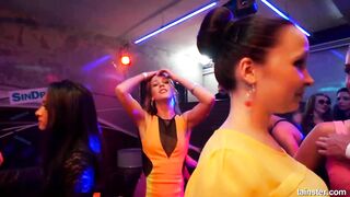 DRUNKSEXORGY - Lesbian clubbers lick pussies in club