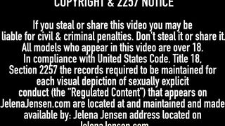 Tall Brunette Amazon Jelena Jensen Masturbates In Lingerie!