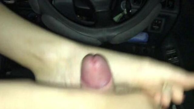 Footjob - My gf jerked me off in the car with her feet - Cum - FootRelaxxx