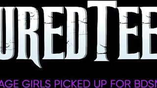 CAPTURED TEENS - Blonde Madelyn Monroe captured and ravaged after deepthroat