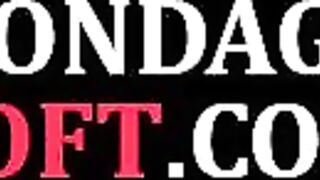 BDSM slave toyed and fucked in bondage group
