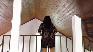 BDSM Part 2 Slave driver with sexy black lingerie real orgasm BDSM