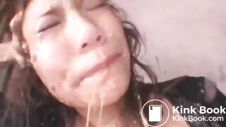 Asian Pigtail Model Forced to Pukeflv