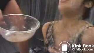 Jap Cunt Forced Vomit Eating