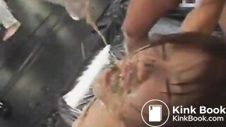 Jap Cunt Forced Vomit Eating