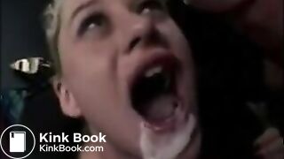 Stupid bitch vomits from a rough deep throatmp4