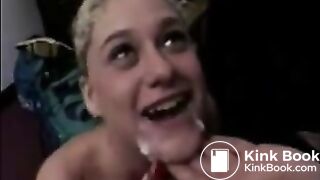 Stupid bitch vomits from a rough deep throatmp4